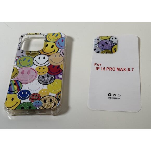Iphone 15 Pro Max New Jelly Case With Magsafe, Smiley Faces, Multi Color, 81-05 - Picture 3 of 9